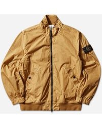 Stone Island - Men S Crinkle Reps Ny Jacket Mustard - Lyst