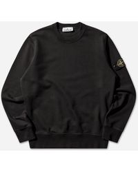 Stone Island - Men S Organic Cotton Fleece Crewneck Sweatshirt - Lyst