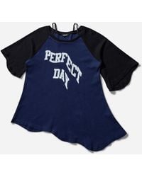 Undercover - Women S Shoulder Strap Raglan T-shirt Navy - Lyst