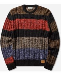 Aries - Mohair Cable Stripe Sweater - Lyst