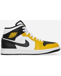 Nike - Air Jordan 1 Mid Sneakers Yellow Ochre / Black - Lyst
