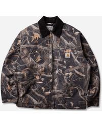 Carhartt - Og Detroit Jacket Camo Feather Tree (Heavy Stone Wash) - Lyst