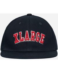 X-Large - Round Logo Snapback Cap Navy - Lyst
