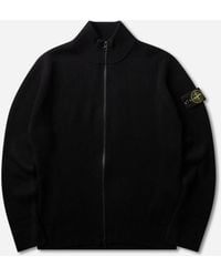 Stone Island - S Full Rib Rws Wool Zip Sweater - Lyst