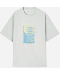 Oamc Peacemaker - Men S Lighter T-shirt Ice Flow - Lyst