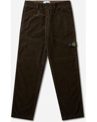 Stone Island - S Organic Cotton Corduroy Chino Pants Coal - Lyst