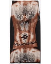 Jean Paul Gaultier - Women S Re-edition Safe Sex Tattoo Long Skirt Black - Lyst
