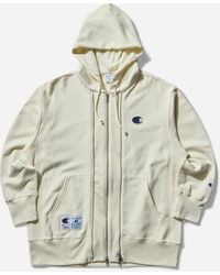 Undercover - Men S Champion Reverse Weave Double Zip Hoodie Ivory - Lyst