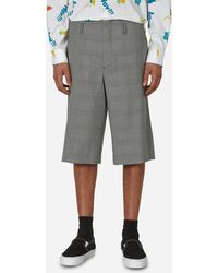 Comme des Garçons - Checked Wool Shorts / Natural - Lyst