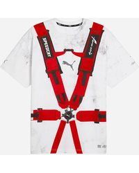 PUMA - A$ap Rocky Seatbelt T-shirt White / Rosso Corsa - Lyst