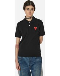 COMME DES GARÇONS PLAY - Double Red Heart Polo Shirt - Lyst