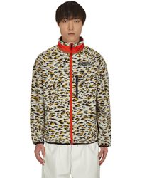 stussy leopard panel jacket