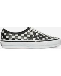 Vans - Authentic 44 Leather Check Vibram Sneakers Black / White - Lyst