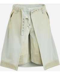 Kiko Kostadinov - Women S Levi S Carina Apron Shorts Light Indigo Wash - Lyst