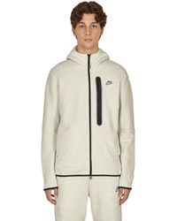 Nike Tech Zip-up Hooded Sweatshirt - White