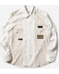 MM6 by Maison Margiela - Men S Label Patch Poplin Shirt - Lyst