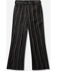 Needles - Men S Striped Tweed Boot-cut Trousers Charcoal / Red - Lyst