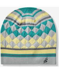 Asics - Novalis Aquifolia Knit Hat Blue Haze / Lemon - Lyst