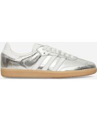 adidas - Women S Samba Og Sneakers Silver Metallic / Cloud White - Lyst