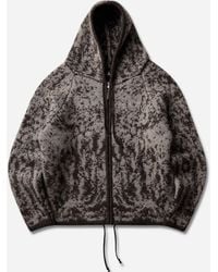 ROA - Shrub Felted Knit Zip-Up Sweater Fuzzy - Lyst