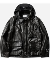 C.P. Company - Slam Jam Leather Mille Jacket - Lyst