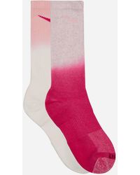 Nike - Everyday Plus Cushioned Crew Socks Pink / Cream - Lyst