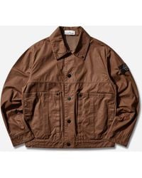 Stone Island - Men S Double-coated Cotton Ripstop Coach Jacket Shadow - Lyst