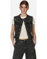 Guess - Western Denim Vest Used Wash - Lyst