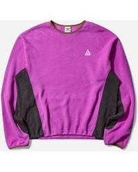 Nike - Men S Acg Wolf Tree Fleece Crewneck Sweatshirt Vivid - Lyst