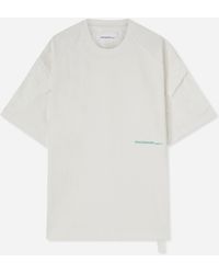 Oamc Peacemaker - S Cargo T-Shirt Snow - Lyst