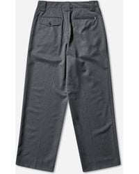 Undercover - Men S Pleated Wool Trousers Charcoal - Lyst