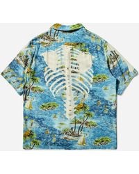 Kapital - Men S Rayon Kamekameha Bone Aloha Shirt - Lyst
