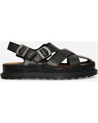Dr. Martens - Fisherman Crocodile Analine Leather Sandals Dark - Lyst