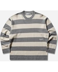 Stone Island - S Marina Striped Crewneck Jumper Ivory - Lyst