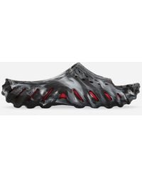 Crocs™ - Echo Marble Slides Black / Flame - Lyst