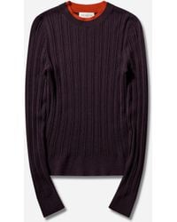 Dries Van Noten - Men S Merino Wool Sweater Dark - Lyst