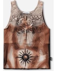 Jean Paul Gaultier - Women S Re-edition Safe Sex Tattoo Top Black - Lyst