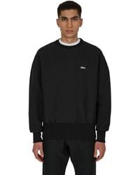 Advisory Board Crystals Fleece Waffle Thermal Crewneck Sweatshirt - Black