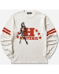 Hysteric Glamour - Men S H Stars Longsleeve T-shirt White - Lyst