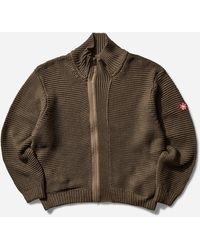 Cav Empt - S Cotton Zip Up Knit Khaki - Lyst