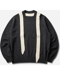 Sacai - S Wool Knit Pullover Off - Lyst