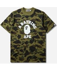 A Bathing Ape - Men S 1st Camo College T-shirt - Lyst