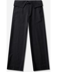 Dries Van Noten - S Folded Wool Pants - Lyst
