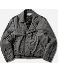 MM6 by Maison Margiela - Men S Cotton-viscose Biker Jacket Anthracite - Lyst