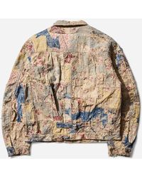 Kapital - Men S Champetre Boro Spring Jacket Gray / Beige - Lyst