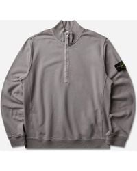 Stone Island - Men S Organic Cotton Fleece Half-zip Sweatshirt - Lyst