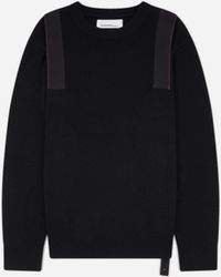 Oamc Peacemaker - S Applied Tape Knit Sweater - Lyst