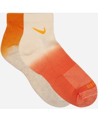 Nike - Everyday Plus Cushioned Ankle Socks Orange / Red / Cream - Lyst