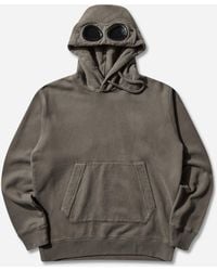 C.P. Company - Slam Jam Diagonal Fleece Brushed goggle Hoodie - Lyst
