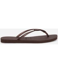 Havaianas - S Slim Split Flip Flops Dark - Lyst